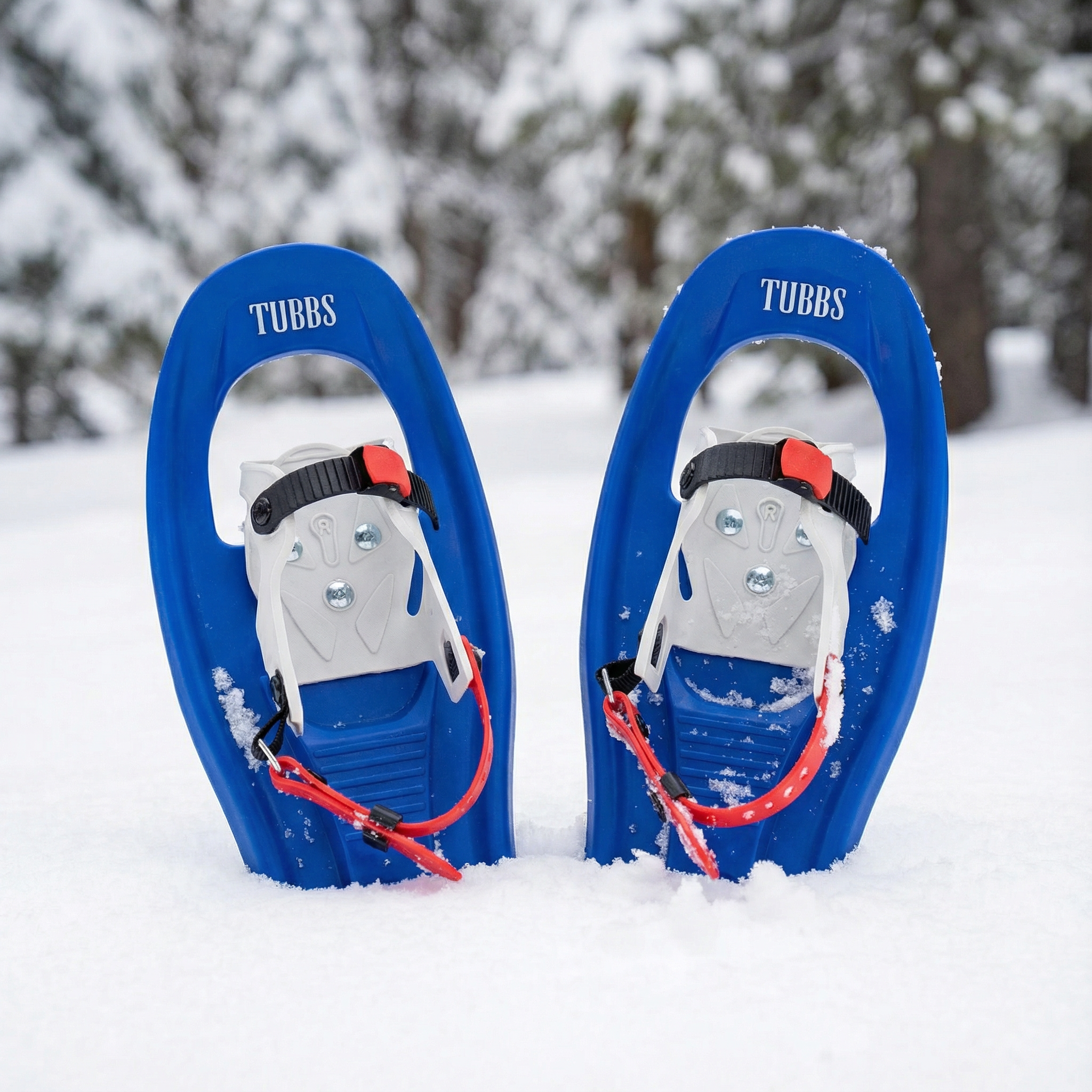 Close up of kid snowshoes